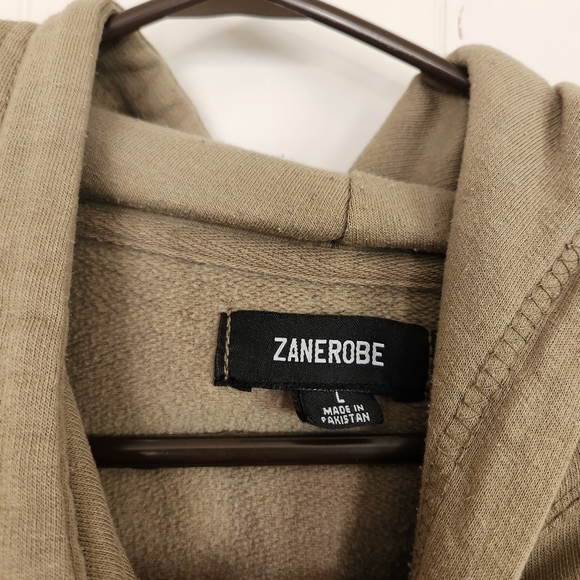 Zanerobe Tan Hoodie Logo Sweatshirt Loungewear Streetwear Mens Large - Picture 5 of 8
